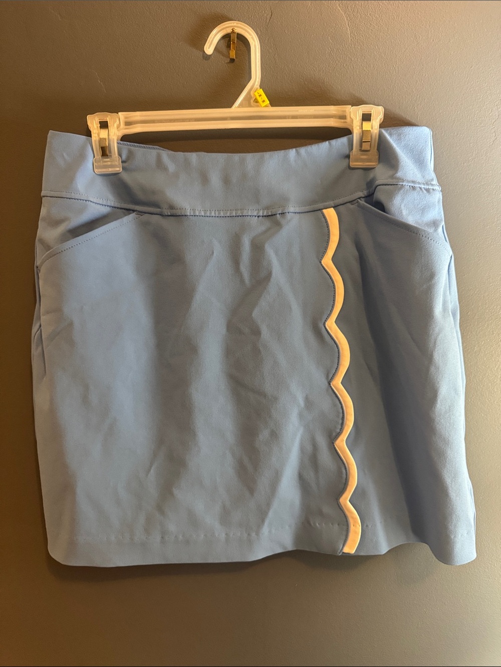 Light Blue Women's Scallop-Trim Skort
